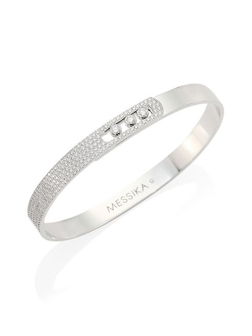 Messika - Move Noa Medium Diamond & 18K White Gold Bangle