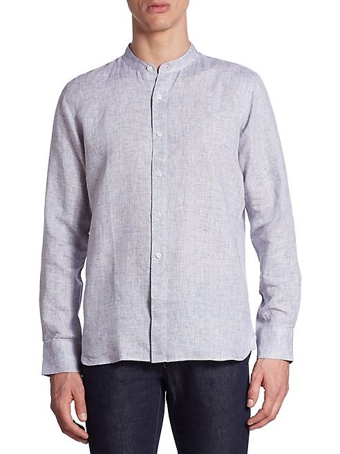 Saks Fifth Avenue Collection - Tonal Mandarin Shirt