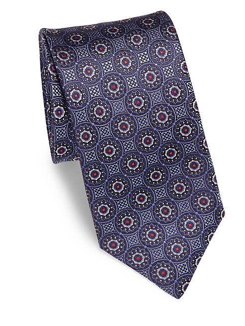 Canali - Medallion Patterned Silk Tie