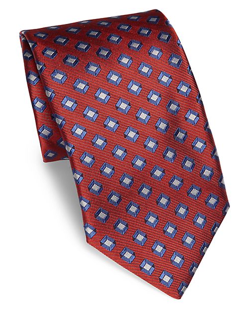 Canali - Cube Patterned Silk Tie