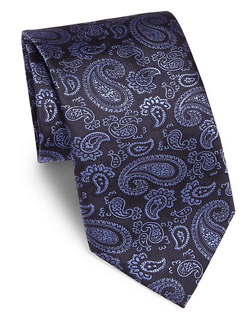 Canali - Paisley Embroidered Silk Tie