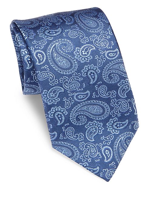 Canali - Paisley Embroidered Silk Tie