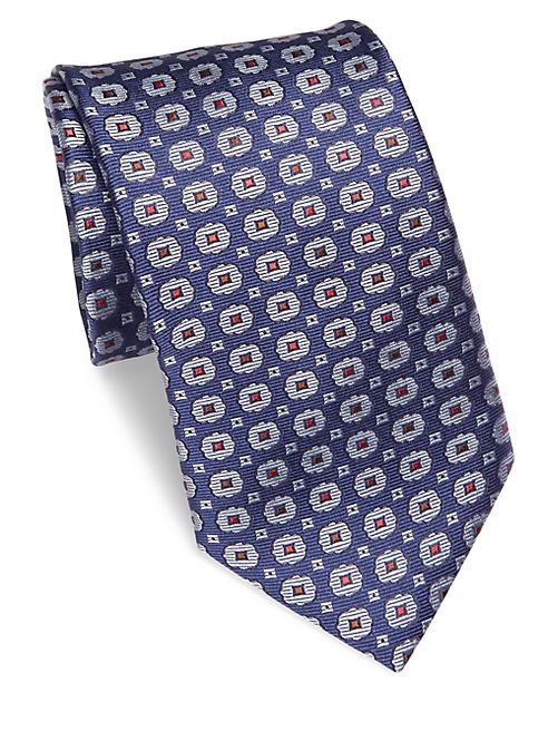 Canali - Medallion Printed Silk Tie