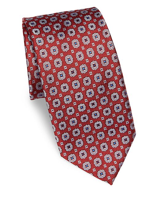 Canali - Geometric Medallion Silk Tie