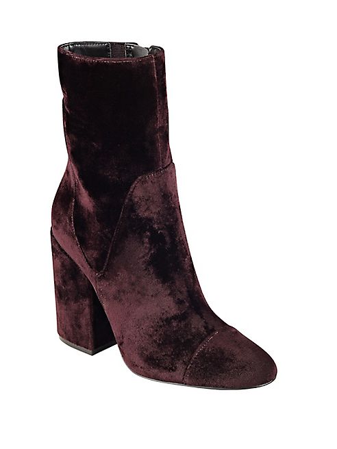 KENDALL + KYLIE - Brooke3 Velvet Block Heel Booties