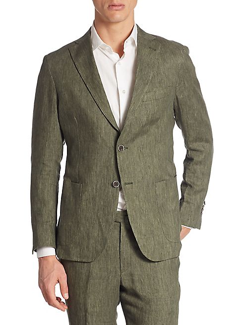 Saks Fifth Avenue Collection - Garment-Washed Linen Suit Jacket