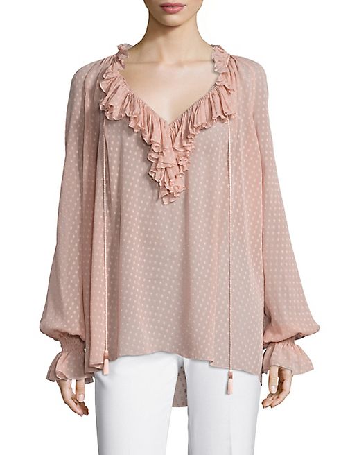 Roberto Cavalli - Long Sleeve Ruffle Blouse