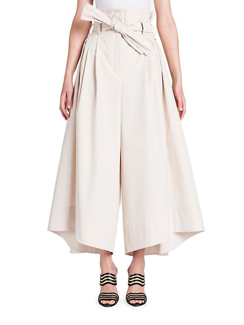 Fendi - Cotton Taffeta Tie-Waist Pants