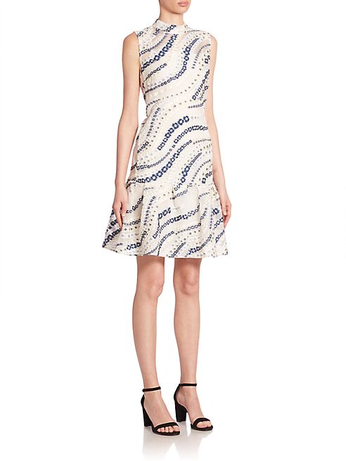 Erdem - Nena Printed Flounce Dress