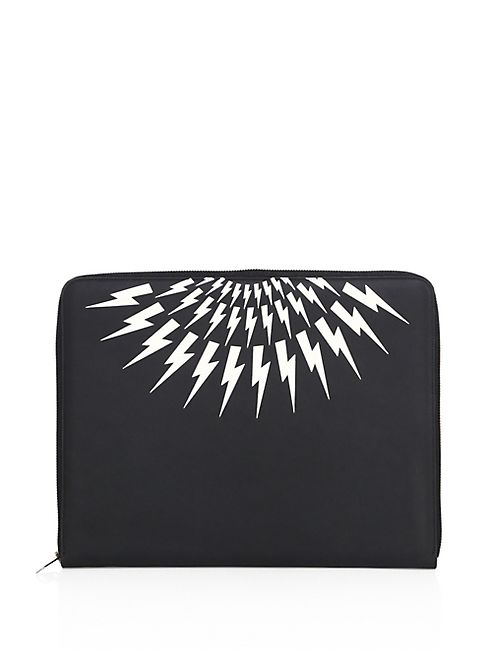 Neil Barrett - Main Thunderbolt   Leather Document Holder