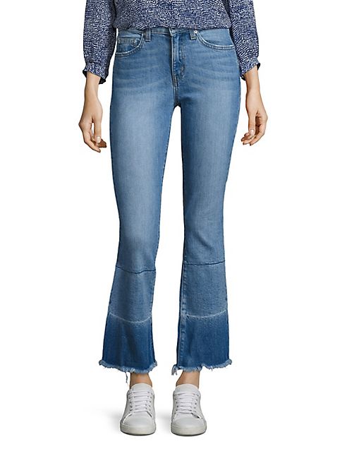 Derek Lam 10 Crosby - DEREK LAM 10 CROSBY DENIM Jane Flip Flop Cropped Flared Jeans