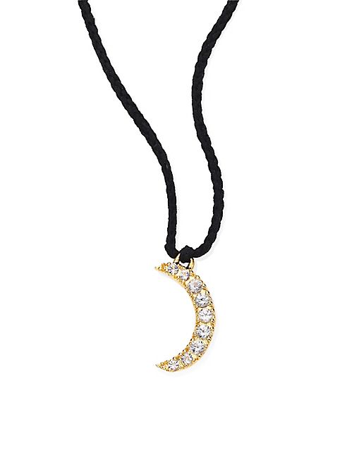 Elizabeth and James - Selene White Topaz Moon Necklace