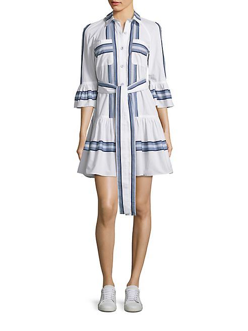 Derek Lam 10 Crosby - Belted Button-Down Shirtdress