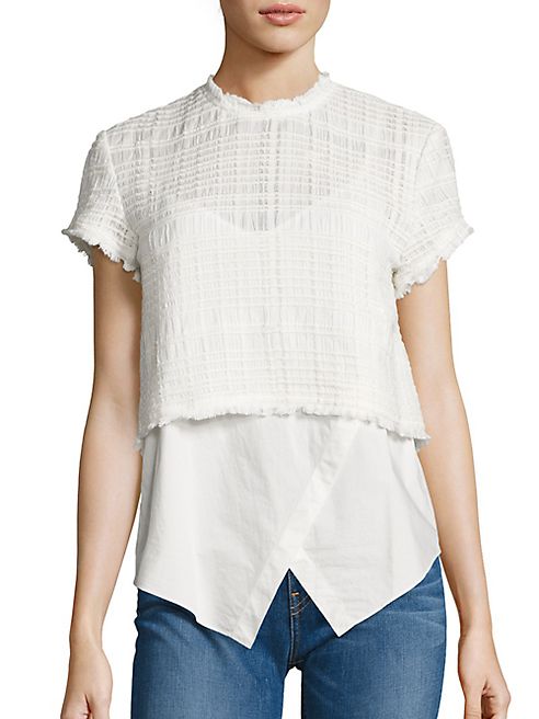 Derek Lam 10 Crosby - Two-in-One Cotton Top