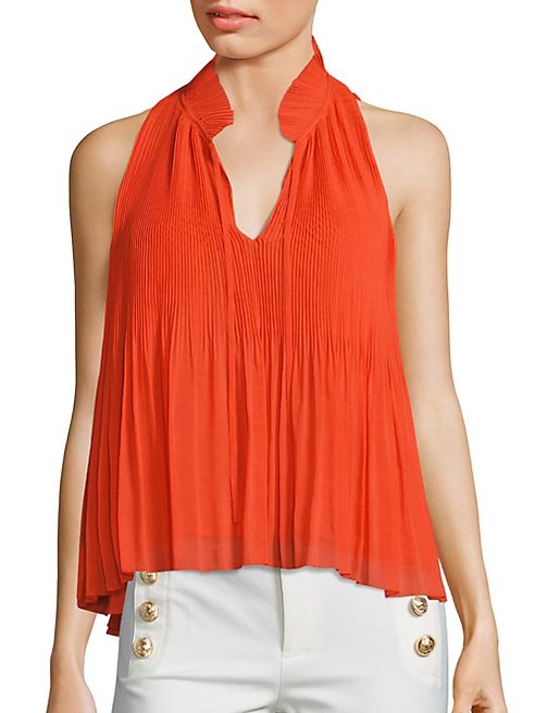 Derek Lam 10 Crosby - Sleeveless Pleated Top