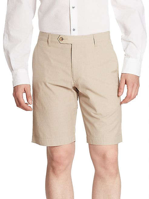 Saks Fifth Avenue Collection - Textured Cotton Blend Shorts