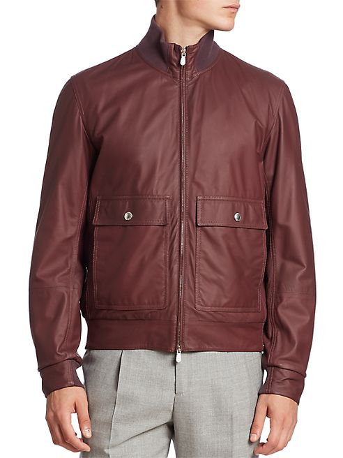 Brunello Cucinelli - Leather Bomber Jacket