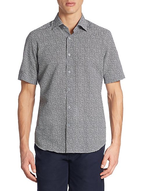 Saks Fifth Avenue Collection - Seersucker Cotton Shirt