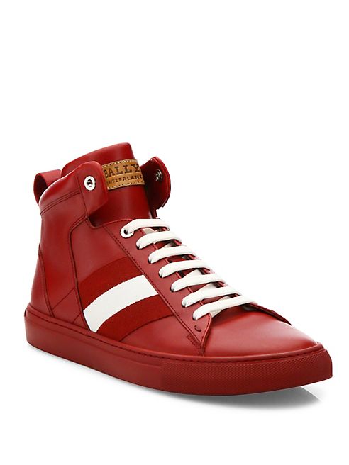 Bally - Hedern   Leather High-Top Sneakers