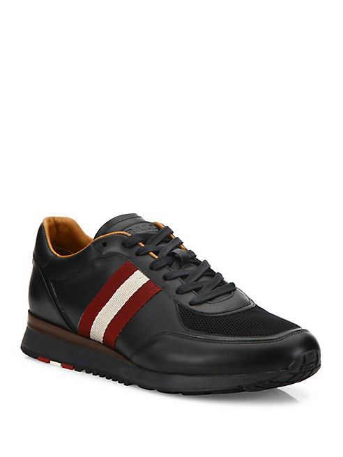 Bally - Aston   Leather Low-Top Sneakers