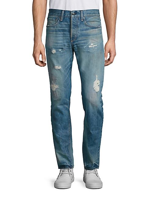 Rag & Bone - Yuma Slim-Fit Distressed Jeans