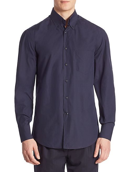 Brunello Cucinelli - Solid Button-Down Shirt