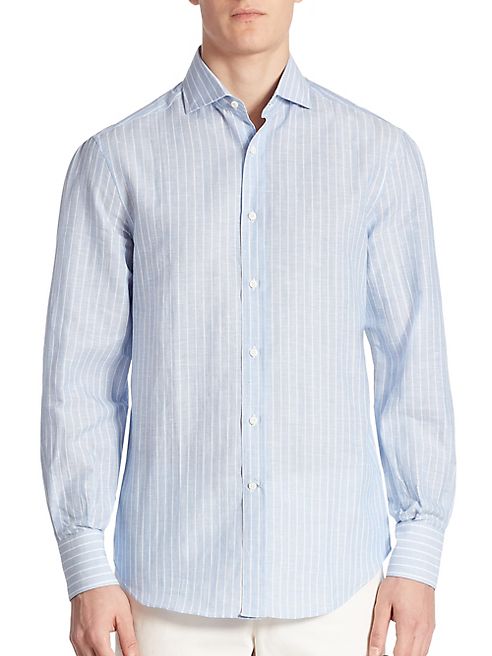 Brunello Cucinelli - Striped Cotton Shirt