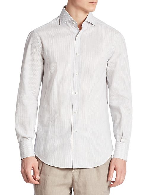 Brunello Cucinelli - Striped Button-Down Shirt