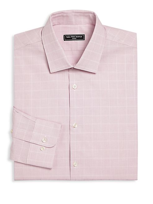 Saks Fifth Avenue Collection - Modern Regular-Fit Box-Print Dress Shirt