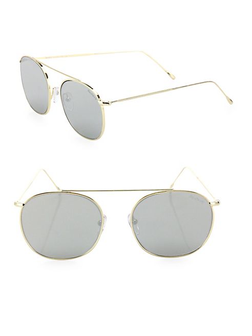 Illesteva - Mykonos II 57MM Mirrored Aviator Sunglasses