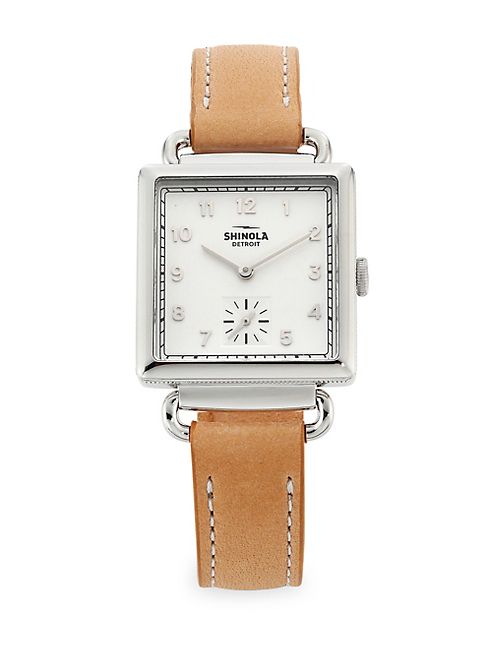 Shinola - The Cass Stainless Steel & Leather Strap Watch