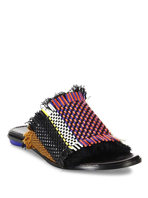 Proenza Schouler - Woven Mixed Media Slides