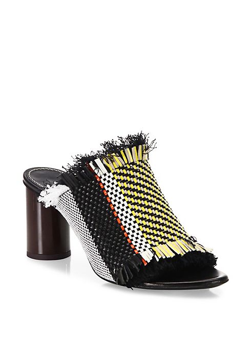 Proenza Schouler - Woven Mixed Media Mules