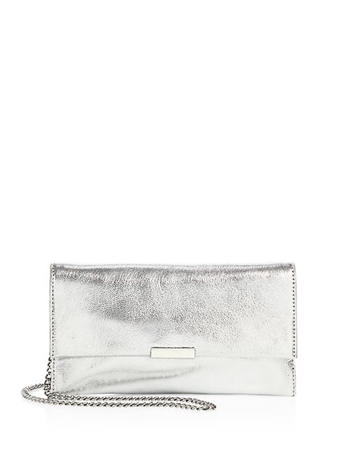 Loeffler Randall - Small Metallic Leather Tab Clutch