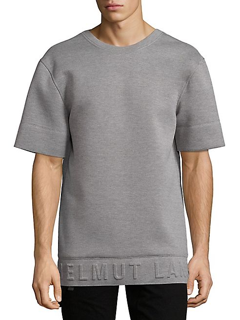 Helmut Lang - Embossed Logo Heathered Sweatshirt