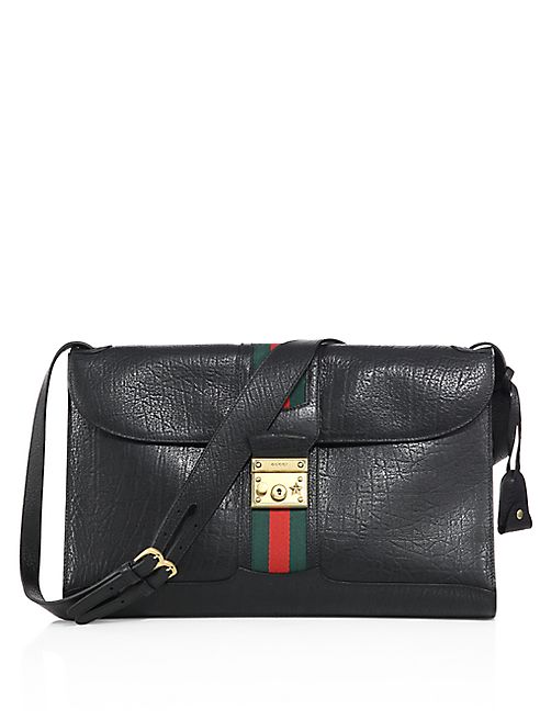 Gucci - Leather Messenger Bag