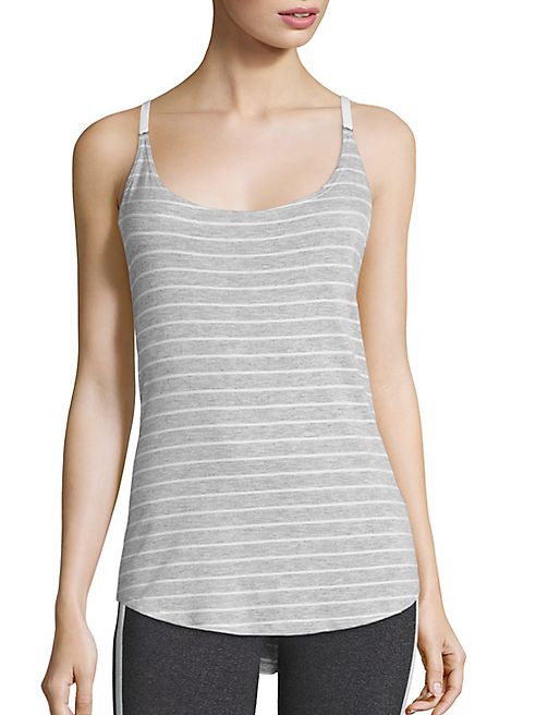 Heroine Sport - Fitness Striped Racerback Tank Top