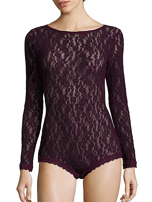 Hanky Panky - Ariel Lace Long Sleeve Bodysuit