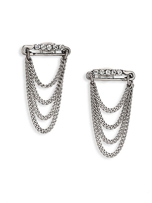 Marc Jacobs - Safety Pin Layered Chain Stud Earrings