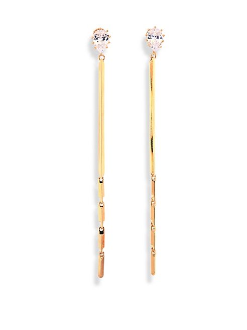 Eddie Borgo - Glint Crystal Linear Drop Earrings