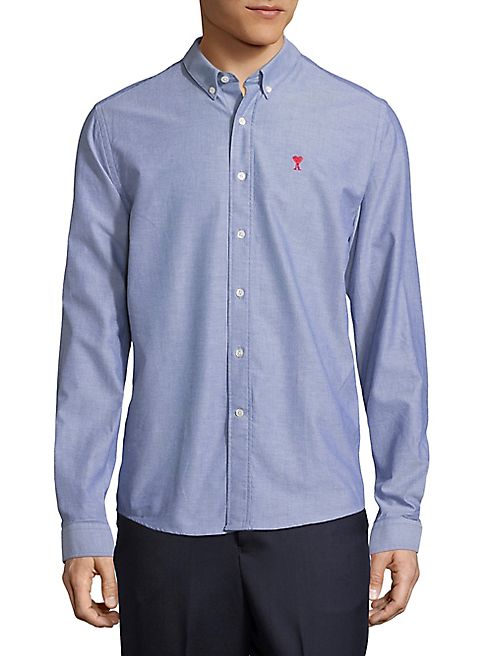 AMI - Regular-Fit Cotton Oxford