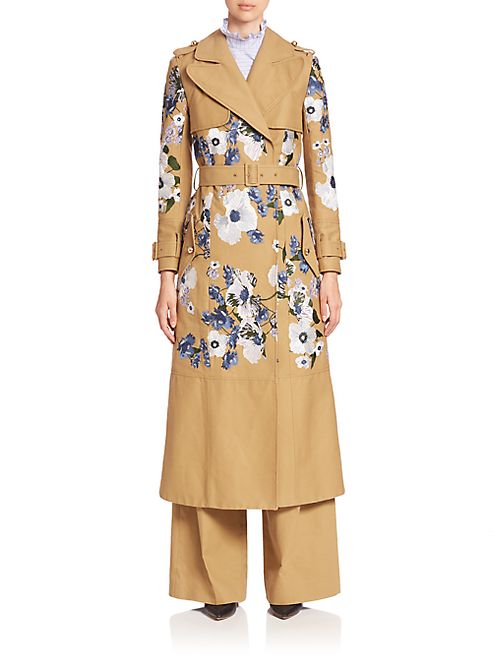 Erdem - Susan Embroidered Trench Coat