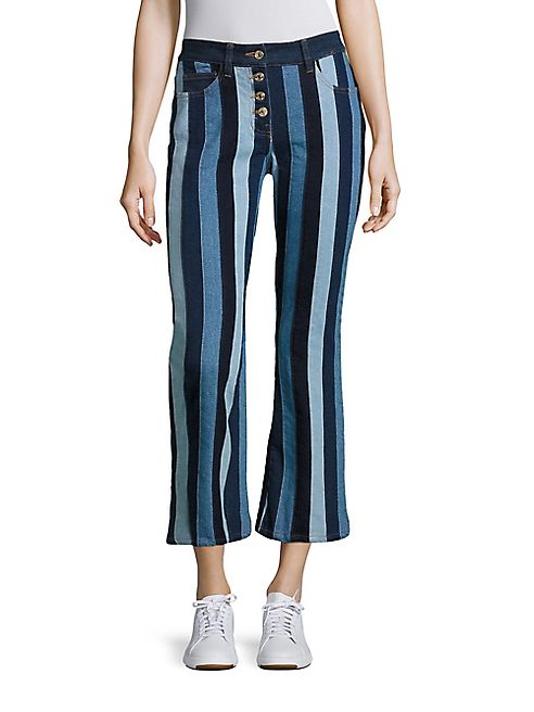 Tommy Hilfiger Collection - Patchwork Cropped Flared Pants