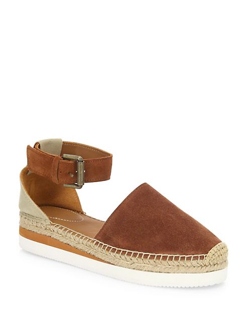 See by Chloé - Glyn Suede Ankle-Strap Platform Espadrilles