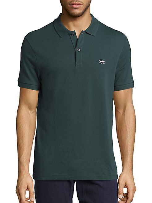 Lacoste - Short Sleeve Pique Tri-Color Croc Polo