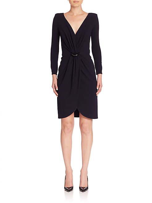 Armani Collezioni - Pebbled V-Neck Dress