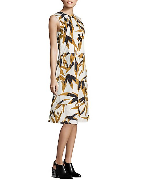 Marni - Leaf Printed Dress