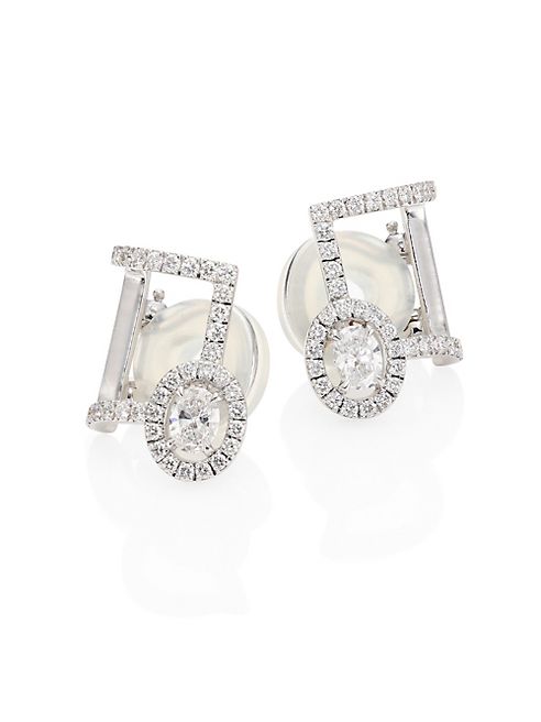 Messika - Glam'Azone Diamond & 18K White Gold Clip-On Ear Cuffs