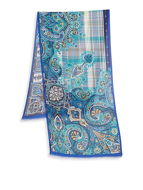 Etro - Printed Cashmere Blend Scarf