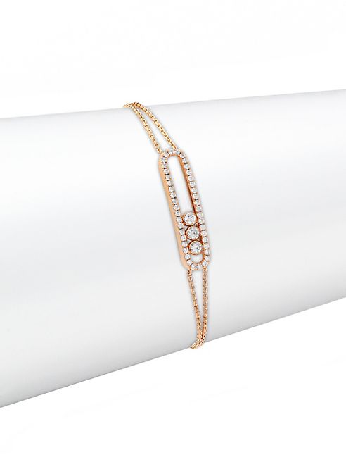 Messika - Move Pavé Diamond & 18K Rose Gold Bracelet